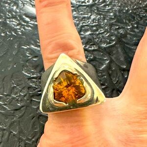 Citrine ring in sterling silver ring